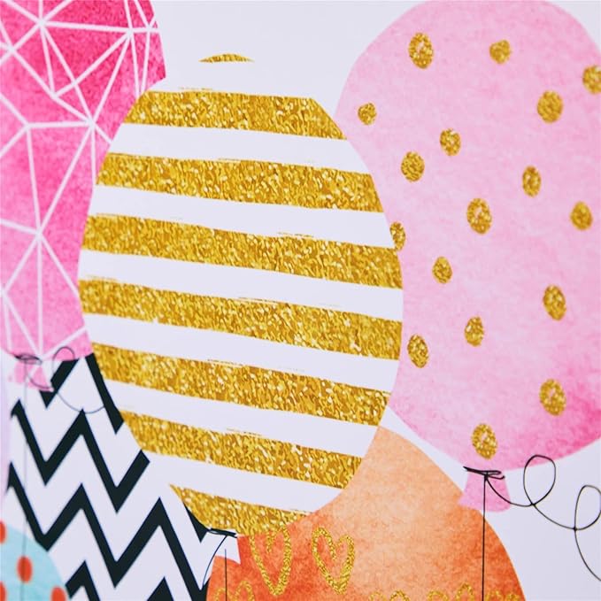 SUNCOLOR 16" Extra Large Gift Bags for Birthday Party with Tissue Paper(2 Pack, Balloon)