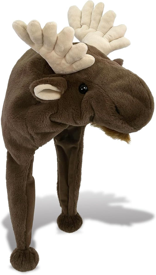 DolliBu Plush Hat – Super Soft Fleece Stuffed Animal Beanie with Ear Flaps, Cozy Warm Winter Hat for Kids – One Size