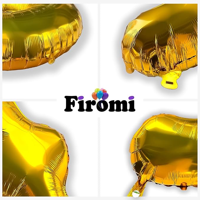 FIROMI 60 Number Balloons Gold Big Giant Jumbo Huge Foil Mylar 60 Balloon Numbers for 60th Birthday Party Anniversary Decorations 40-inches