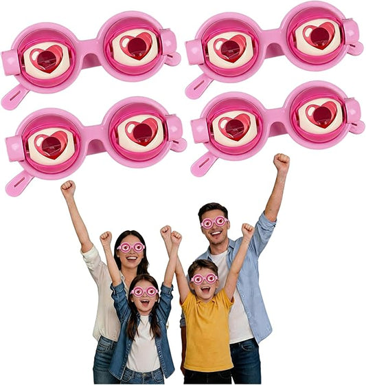 4PCS Moving Eyeball Sunglasses – Funny Wiggly Eye Glasses for Adults, Parties, Halloween & Photo Booth Props