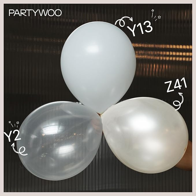 PartyWoo Clear Balloons 140pcs Different Sizes of 18 12 10 5 Inch Transparent Balloon Arch Kit for Graduation Wedding Baby Shower Bridal Shower Anniversary Birthday Party Decorations Clear-Y2