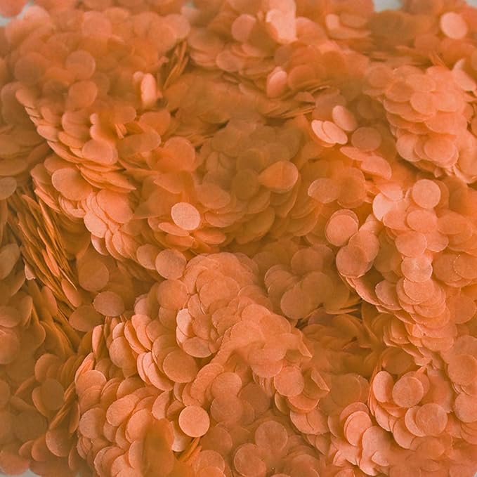 VHUWE Orange Confetti Balloons, 25 Pcs Thickened 12 Inch Clear Latex Balloon with Confetti Inside for Graduation Decorations Engagement Bridal Shower Party Baby Shower Birthday Party Supplies