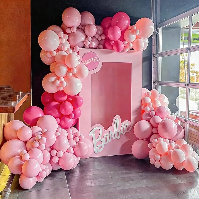 Pink Balloon Garland Arch Kit, Kelfara 109Pcs Hot Pink Latex Pastel Pink Balloon, 18 12 10 5 Inch Latex Balloons for Wedding Birthday Princess Theme Bridal Baby Shower Bridal Shower Party Decorations