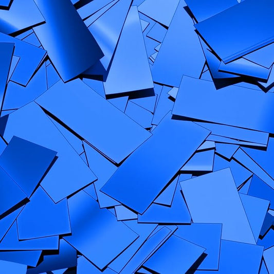 Sumind 200 Grams Large Sapphire Blue Confetti Foil Glitter Metallic Shredded Paper Filler Throwable Scatter Table Party Confetti for Wedding Gender Reveal Graduation Birthday Baby Shower Party Decor
