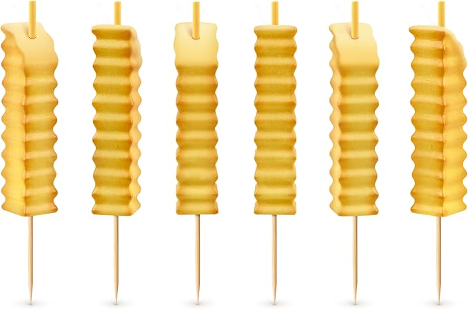 Genuine Fred HOT and Crispy French Fry Party Candles, Set of 6, Ketchup Drip Melting Effect, Fun Birthday Cake Toppers and Food-Themed Celebration Decor