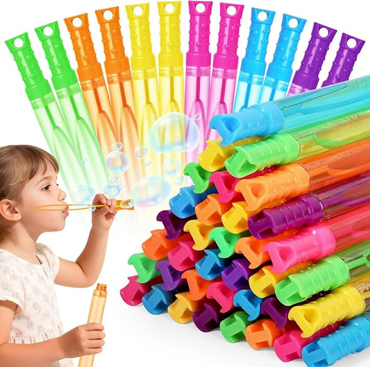 SpringFlower Bubble Wand, 72 Pcs Bubble Wands Bulk, Summer Toys Outdoor Activity Supply,Birthday, Wedding, Party, Bubble Party Favors