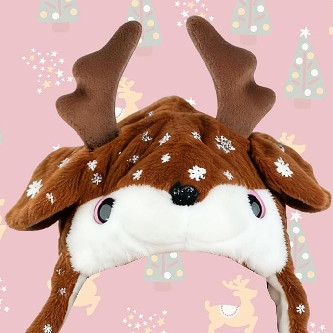 Animal Hat with Funny Plush Moving Ears,Crazy Hats for Kids Holiday Cosplay Easter Dress Up Cute Hat Kids Gift