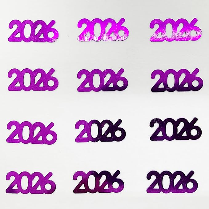Confetti Year 2026 Purple - Half Pound (8 oz) #7344 Q08