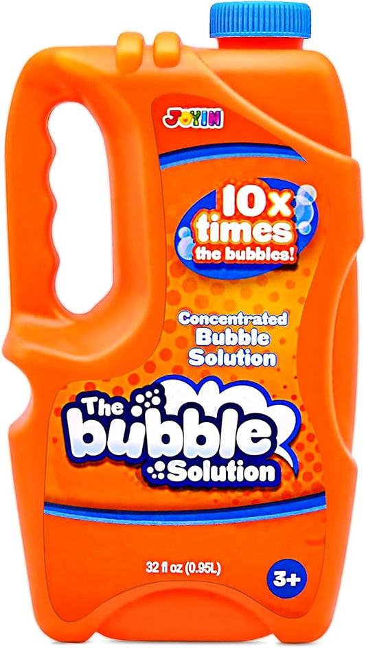 JOYIN 32 OZ Concentrated Bubble Solution for Bubble Machines (Up to 2.5 Gallons), Concentrated Solution Refills for Machine, Wands, Blower, Easter, Kids, Parties