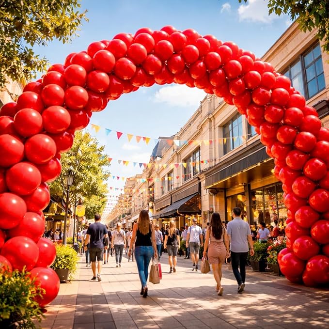 Red Balloons 100 Pack, 12 Inch Red Latex Balloons, Round Helium Balloons for Christmas New Years Wedding Birthday Patriotic Graduation Theme Party Decorations