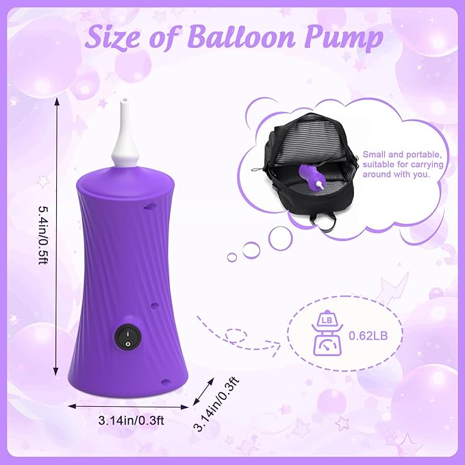 Balloon Pump Electric Air Pump for Long Balloon Inflator Blower Machine for Birthday Party Celebration Balloons Decorations for Twisty Animal Balloons