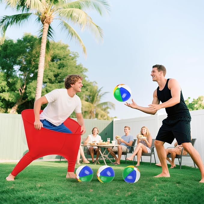Granny Pants Yard Game Freaky Party Games Pants with Bouncy Balls and Air Pump Oversized Granny Pants Outdoor Game for Adults and Family Interactive Throwing Game for Group Gatherings