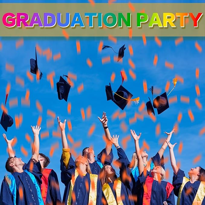 Confetti Cannon 12Pack Orange Party Popper Shooters 12 Inch Confftti Poppers for Wedding Birthday Graduation Christmas New Year Eve Party Supply Launches 20-25ft