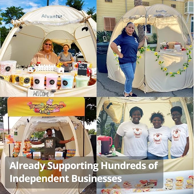 Alvantor® Pop Up Canopy Tent - Vendor Booth Event Tent - Pop Up Canopy for Commercial Activity - Camping Gazebos - Beige