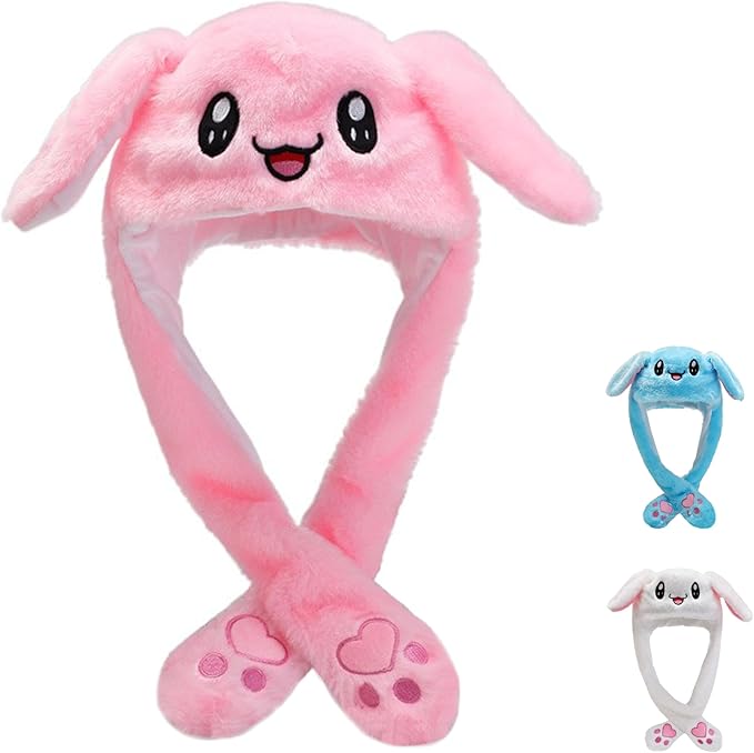 LYLPYHDP Bunny Hat, Funny Plush Bunny Hats, Plush Christmas Rabbit Hat, Party Cosplay Cute Animal Hats.