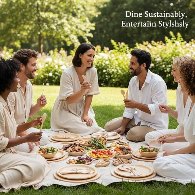 500 Pack Wooden Cutlery Set [200 Forks, 200 Spoons, 100 Knives] – Alternative to Plastic, Eco-Friendly Disposable Utensils, Biodegradable & Compostable – 100% Plastic-Free Party & Catering Supplies