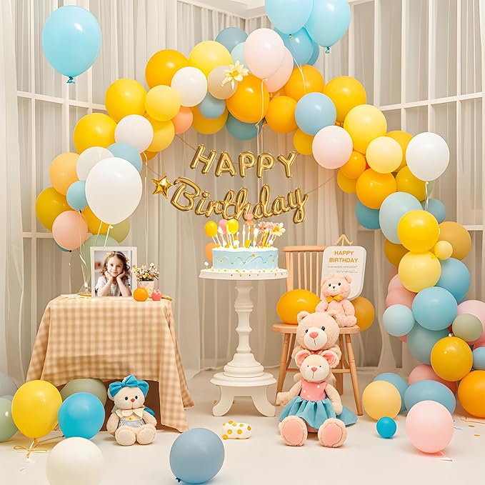 KICNIC Balloon Arch Strip, 49ft Balloon Tape and 300 Glue Point Dots, Balloons Arch Kit for Garland, Party, Birthday, Baby Shower, Graduation, Graduation Decorations