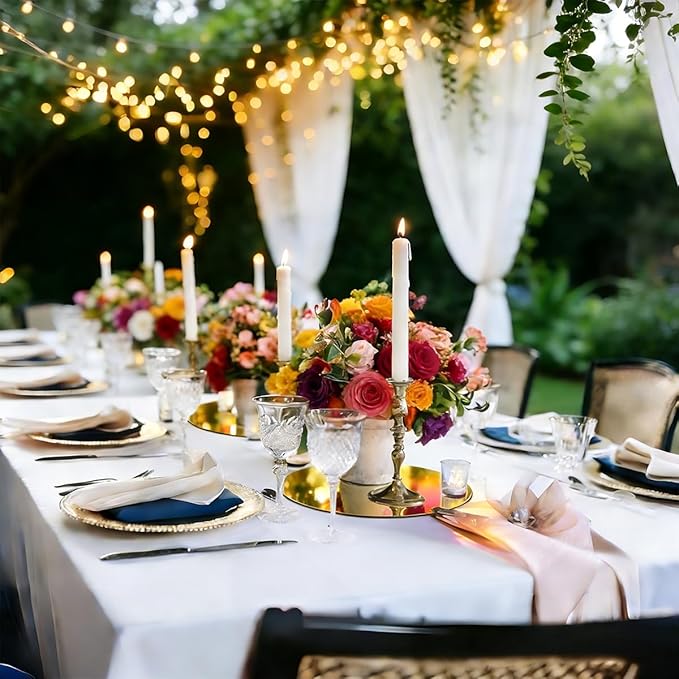 16Pack Pack Round Mirror Centerpieces for Tables, No Glass Acrylic Gold Circle Mirror Tray Candle Plates Mirror Tiles for Wedding Birthday Graduation Party Table Centerpieces Decorations (10inch/25cm)