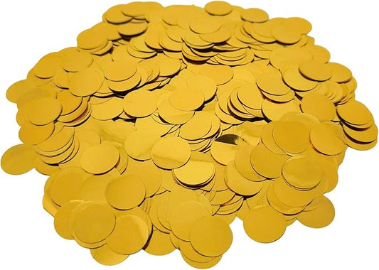 ZOOYOO Gold Foil Confetti, Round Foil Glitter Table Confetti Dots, Sparkling for Wedding Birthday Party Decoration (1.76 OZ, 1.5 cm)