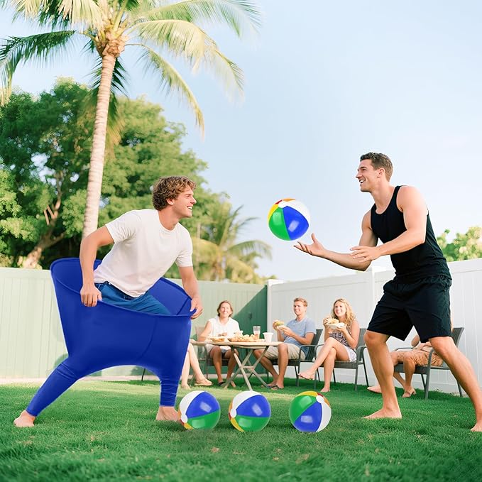 Granny Pants Yard Game Freaky Party Games Pants with Bouncy Balls and Air Pump Oversized Granny Pants Outdoor Game for Adults and Family Interactive Throwing Game for Group Gatherings