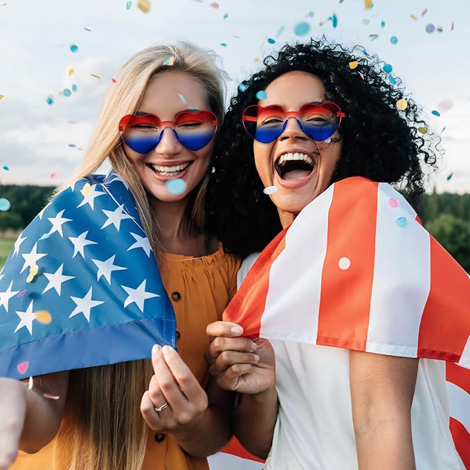 SUNOVELTIES 18 Heart Shape Rimless Sunglasses Transparent Candy Color Party Glasses Colored Eyewear for Women