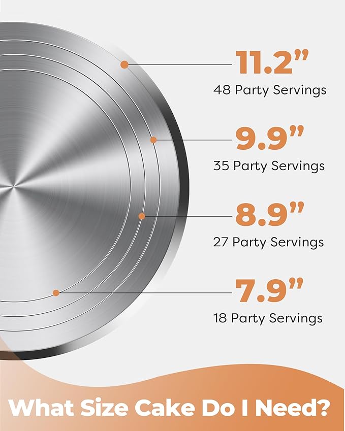 Kootek Aluminium Alloy Revolving Cake Stand 12 Inch Rotating Cake Turntable for Cake, Cupcake Decorating Supplies for Mother's Day