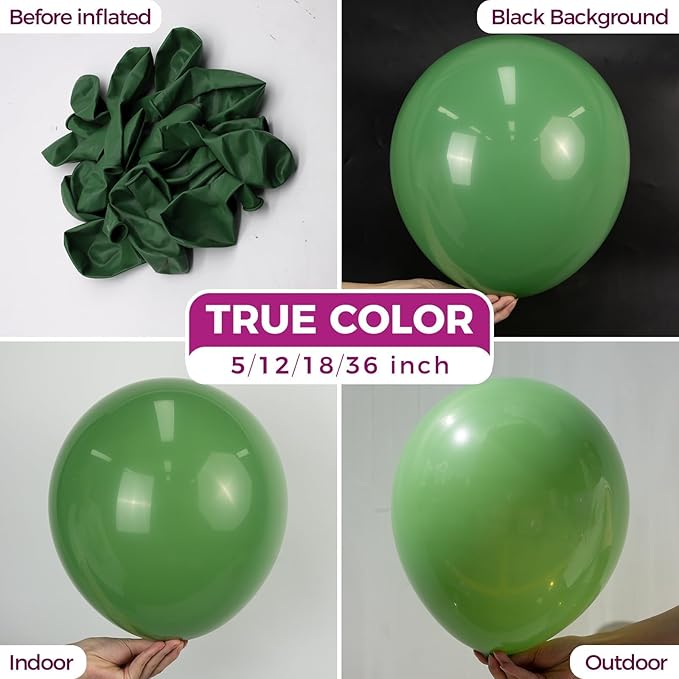 Bezente Sage Green Latex Party Balloons - 150 Pack 5 inch Round Helium Dusty Green Olive Balloons for Birthday Graduation Bridal Shower Wedding Safari Jungle Theme Party Decorations
