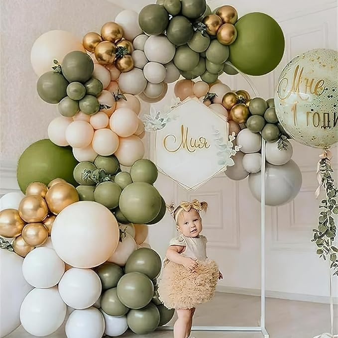PartyWoo Sage Green Balloons 50 pcs 5 Inch Small Mini Matte Sage Olive Green Boho Neutral Eucalyptus Latex Balloons for Wedding Baby Shower Gender Reveal Birthday Party Decorations Green-F11