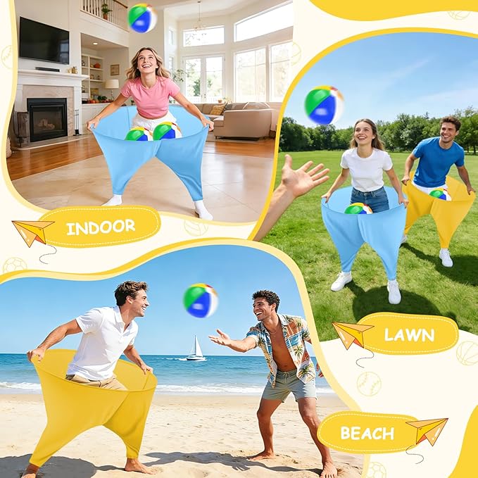 Granny Pants Yard Game Giant Granny Pants Outdoor Game Includes Bouncy Balls & Air Pumps Hilarious Outdoor Games for Adults and Family Backyard Gatherings Beach Games Team-Building Activities