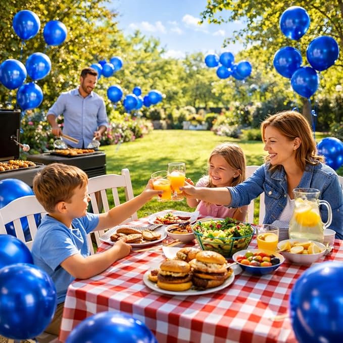 Royal Blue Balloons 100 Pack, 12 Inch Round Latex Helium Blue Balloon, for Baseball Baby Shower Birthday Graduation Sports Nautical Retirement Patriotic Party Decorations