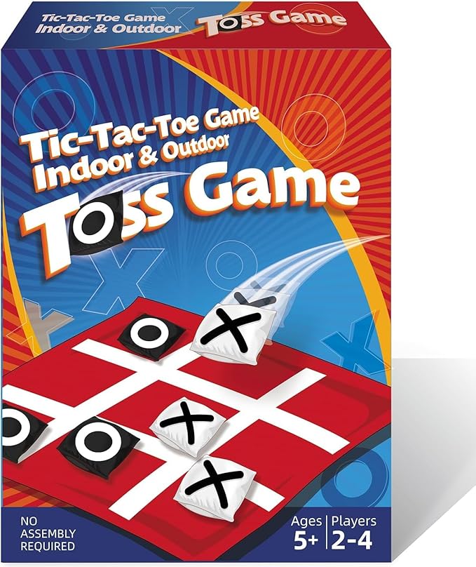 PJDRLLC Giant Tic Tac Toe Bean Bag Toss - Outdoor Camping Backyard Lawn Games for Kids Adults - Large Indoor Family Games for Christmas Party