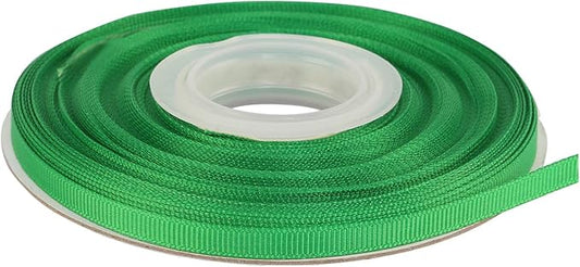 Ribbonitlux 1/4" Wide Solid Grosgrain Ribbon 25 Yards (580-Emerald）, Set for Gift Wrapping, Party Decor, Sewing Applications, Wedding and Craft