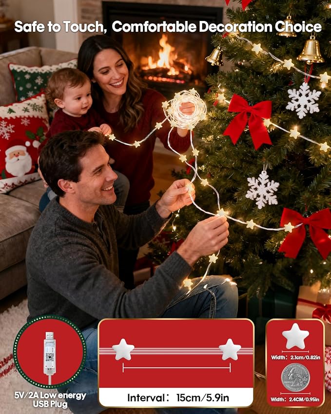 Super RGB Smart Star Fairy Lights 65.6Ft, 16M Color Changing String Lights with Remote & APP Control, Music Sync, Timer, RGB DIY Colored Twinkle Lights Hanging for Indoor Bedroom Party Birthday Decor
