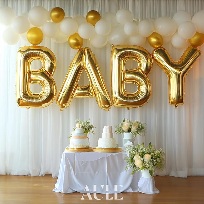 AULE 40 Inch Big Letter Balloon Gold R Large Foil Helium Alphabet Balloons A-Z for Birthday Anniversary Graduation New Year Party Decoration Supplies