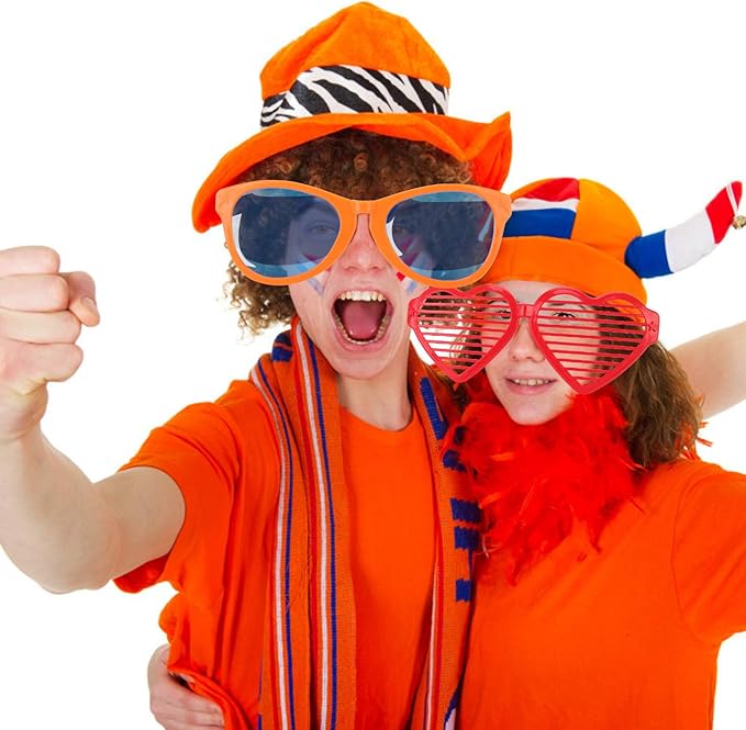 Liberty Imports 12 Pack Jumbo Sunglasses Novelty Plastic Photo Booth Glasses, Fun Disco Shutter Shades for Costumes Cosplay Props Party Supplies
