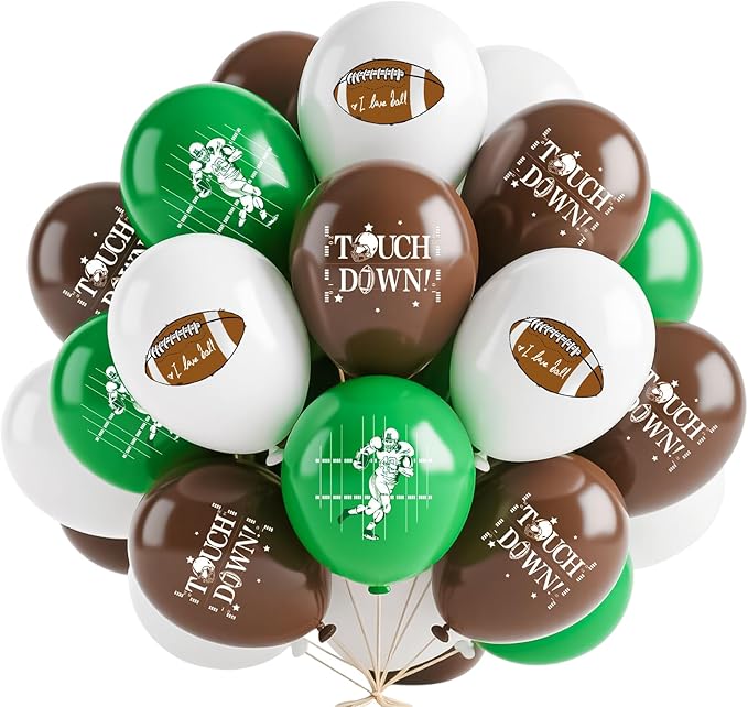 15PCS Football Balloon Football's Party Decorations Football Latex Balloons Rugby Balloons for Touchdown Sports Theme Football Party Supplies Birthday Party Decorations