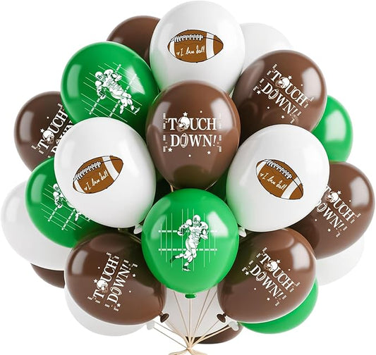 15PCS Football Balloon Football's Party Decorations Football Latex Balloons Rugby Balloons for Touchdown Sports Theme Football Party Supplies Birthday Party Decorations