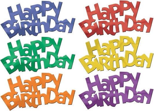 Jumbo Happy Birthday Fanci-Fetti (multi-color) Party Accessory (1 count) (6/Pkg)