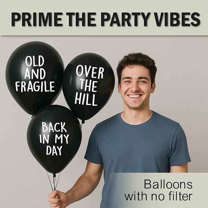 Funny Abusive Balloons | Fun Decoration for Adult Birthday Party (8 Pack Rated E)