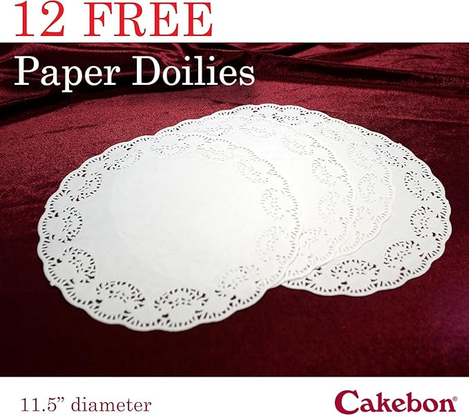 Cakebon Cake Stands - 12" Silver with Faux Rhinestones for Cakes and Pastries - Lightweight Polystyrene Foam for Party, Sturdy Wedding Cake Stand