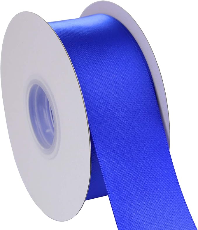 ITIsparkle 11/2" Inch Double Faced Satin Ribbon 25 Yards-Roll Set for Gift Wrapping Party Favor Hair Braids Hair Bow Baby Shower Decoration Floral Arrangement Craft Supplies, Royal Ribbon