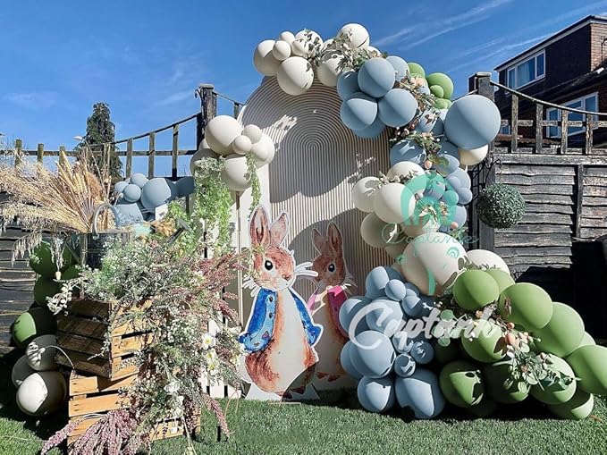 Dusty Blue Balloons Double Stuffed Blue Balloon Garland Arch Kit Different Sizes 18In 12In 5In Latex For Birthday Baby Shower Gender Reveal Neutral Party