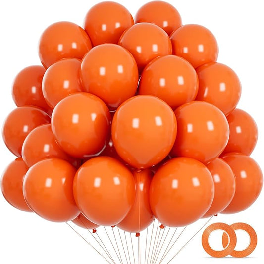 Orange Balloons 110Pcs, 5 Inch Small Latex Party Balloons, Mini Thick Orange Balloons for Birthday Wedding Baby Shower Decorations.