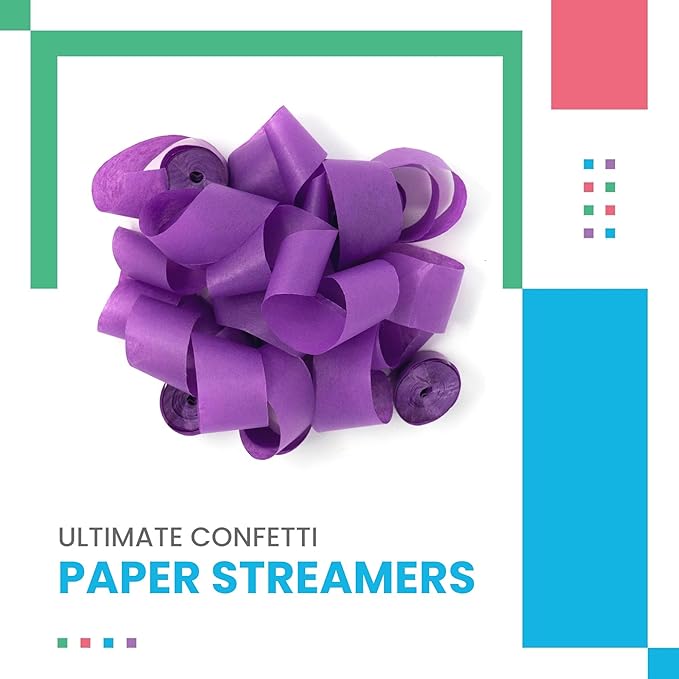 Tissue Paper Streamers in Launcher Sleeve, Dark Blue Color (20 Streamer Rolls per Sleeve)