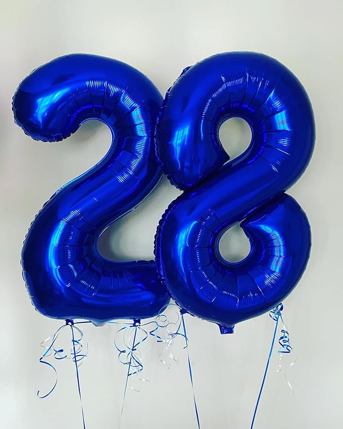 40 Inch Navy Blue 25 Number Balloons Giant Jumbo Huge 25 or 52 Foil Mylar Helium Number Digital Balloons Dark Blue Birthday Mylar Digital Balloons 25 Birthday Party 25th Anniversary Events Party