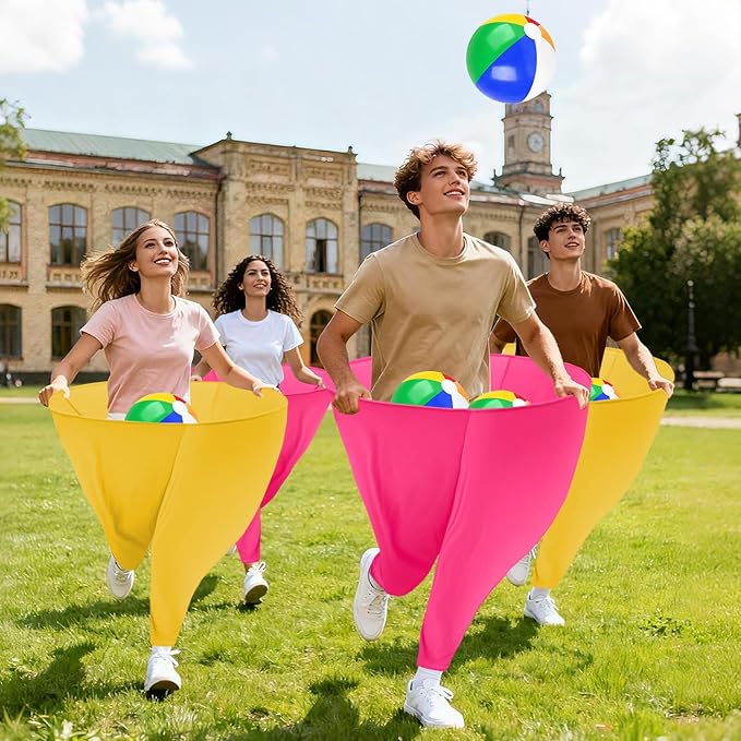 Granny Pants Yard Game Freaky Party Games Pants with Bouncy Balls and Air Pump Oversized Granny Pants Outdoor Game for Adults and Family Interactive Throwing Game for Group Gatherings