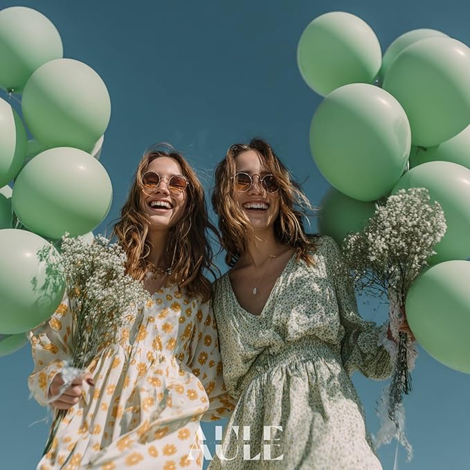 AULE Latex Sage Green Balloons 50 Pcs 12 inch Helium Balloons Happy Birthday Graduation Baby Shower Party Decorations