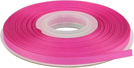 Ribbonitlux 1/4" Wide Solid Grosgrain Ribbon 25 Yards (183-Garden Rose）, Set for Gift Wrapping, Party Decor, Sewing Applications, Wedding and Craft
