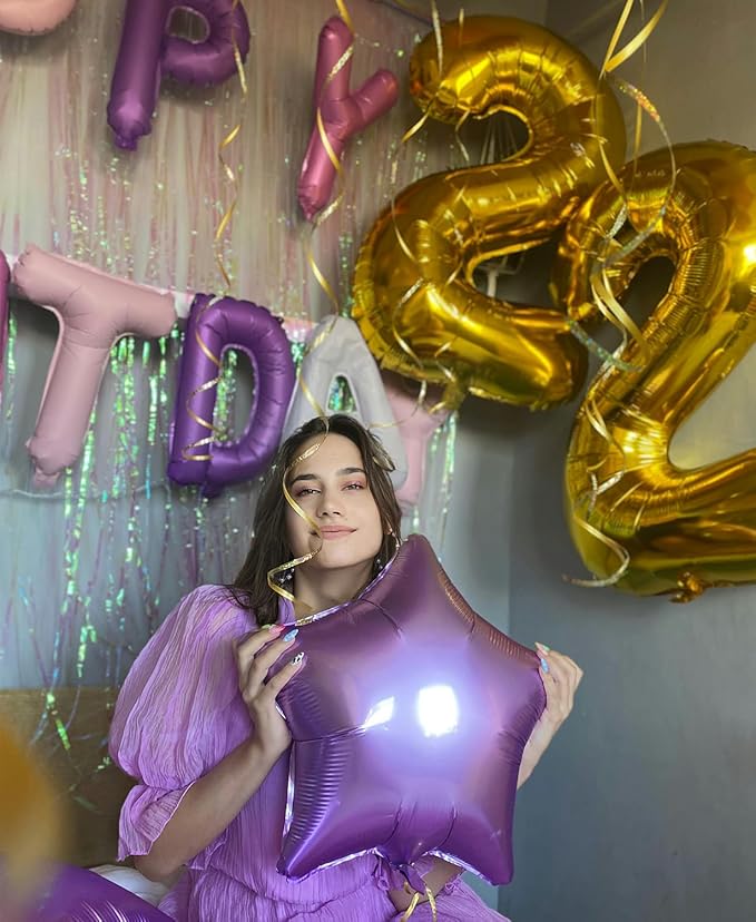 40 inch Number Balloon 0-9 Gold Large Number 23 Balloons for Birthday Party Celebration Decorations Supplies