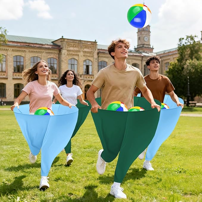 Granny Pants Yard Game Freaky Party Games Pants with Bouncy Balls and Air Pump Oversized Granny Pants Outdoor Game for Adults and Family Interactive Throwing Game for Group Gatherings